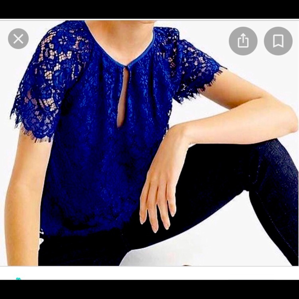 Lace blue top